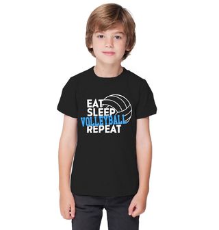 Obrázek 1 produktu Dětské tričko Jez Spi Hraj Volejbal Opakuj Eat Sleep Volleyball Repeat