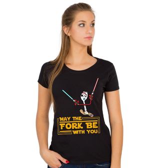 Obrázek 1 produktu Dámské tričko Ať je Vidlička s Tebou Star Wars