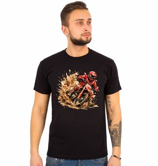 Obrázek 1 produktu Pánské tričko Motokros Červený Jezdec