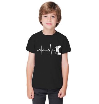 Obrázek 1 produktu Dětské tričko Kardiogram a Ovladač (Velikost: 7-8)