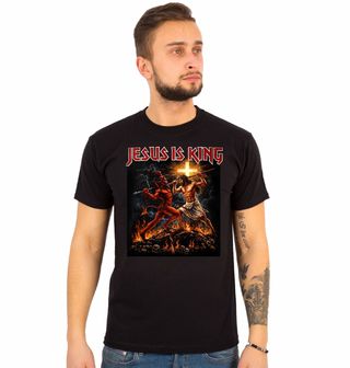 Obrázek 1 produktu Pánské tričko Ježíš bojující s Ďáblem Jesus is King