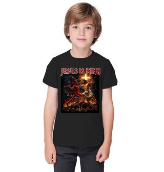 Obrázek 1 produktu Dětské tričko Ježíš bojující s Ďáblem Jesus is King