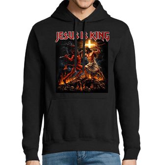 Obrázek 1 produktu Pánská mikina Ježíš bojující s Ďáblem Jesus is King