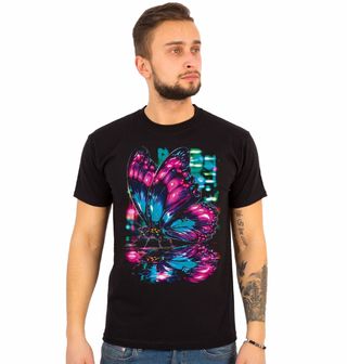 Obrázek 1 produktu Pánské tričko Neonový Motýl Morpho