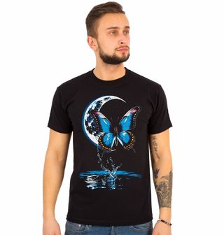 Obrázek 1 produktu Pánské tričko Modrý Motýl Papilio při Měsíci