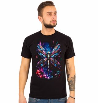 Obrázek 1 produktu Pánské tričko Noční Neonová Vážka