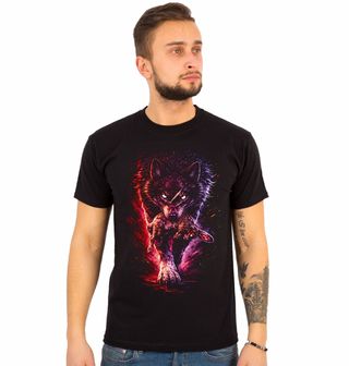 Obrázek 1 produktu Pánské tričko Vlk s Králičím Úlovkem