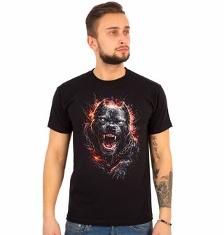 Obrázek 1 produktu Pánské tričko Rozzuřený Pitbull v Řetězech