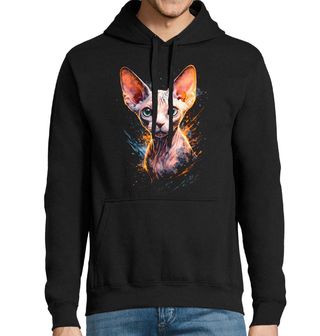 Obrázek 1 produktu Pánská mikina Růžová Kočka Sphynx
