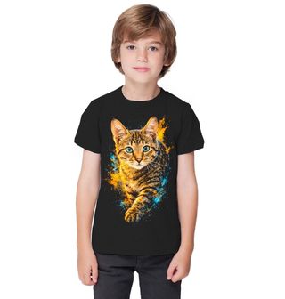 Obrázek 1 produktu Dětské tričko Mourovatá Kočka Toyger