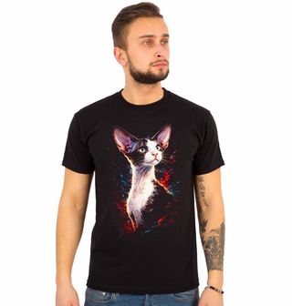 Obrázek 1 produktu Pánské tričko Kočka Cornish Rex