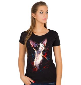 Obrázek 1 produktu Dámské tričko Kočka Cornish Rex