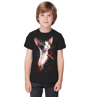 Obrázek 1 produktu Dětské tričko Kočka Cornish Rex