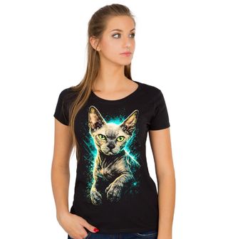 Obrázek 1 produktu Dámské tričko Kočka Kanadský sphynx