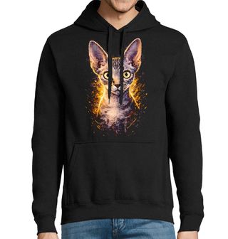 Obrázek 1 produktu Pánská mikina Zvědavá Kočka Devon Rex