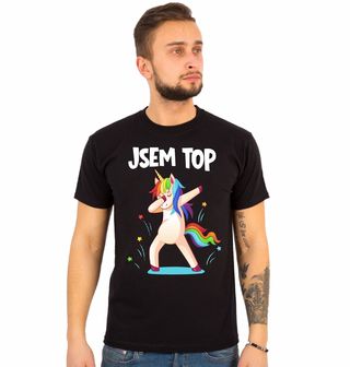 Obrázek 1 produktu Pánské tričko Dabující Jednorožec Jsem top