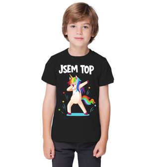 Obrázek 1 produktu Dětské tričko Dabující Jednorožec Jsem top