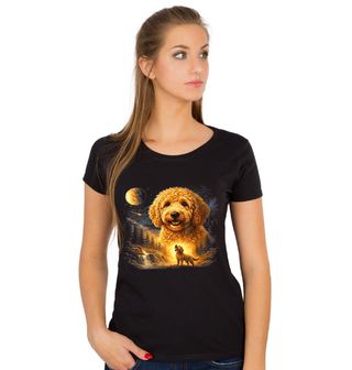 Obrázek 1 produktu Dámské tričko Goldendoodle a Kouzlo Úplňku