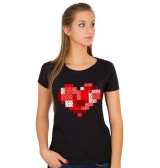 Obrázek 1 produktu Dámské tričko Srdce z Kostek Lego Heart