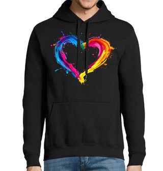 Obrázek 1 produktu Pánská mikina Barevné Srdce Lásky Splash Heart