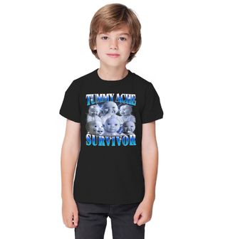 Obrázek 1 produktu Dětské tričko Niche Baby TikTok Meme Tummy Ache Survivor