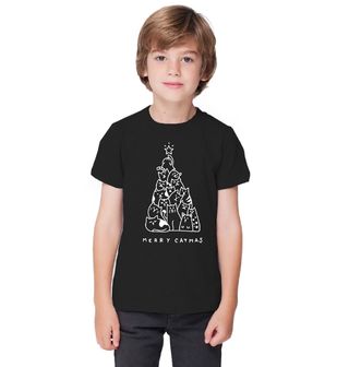 Obrázek 1 produktu Dětské tričko Kočičí Vánoce (Velikost: 7-8 (118/128cm))