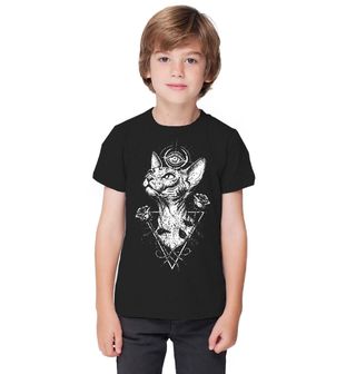 Obrázek 1 produktu Dětské tričko Mystická Kočka Sphynx s Třetím Okem