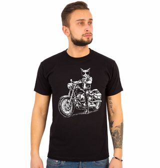Obrázek 1 produktu Pánské tričko Kočka na Chopperu