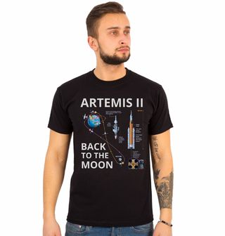 Obrázek 1 produktu Pánské tričko Vesmírná mise Artemis II Back to the Moon