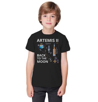 Obrázek 1 produktu Dětské tričko Vesmírná mise Artemis II Back to the Moon