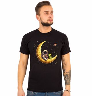 Obrázek 1 produktu Pánské tričko Astronaut a Mimozemšťan na Měsíci