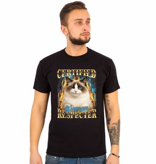 Obrázek 1 produktu Pánské tričko Kočka Ragdoll Certified Woman Respecter