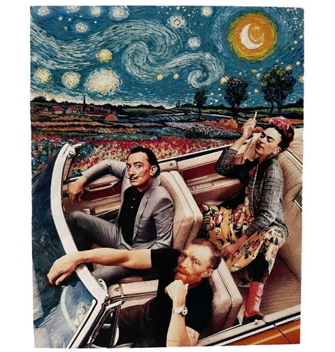 Obrázek produktu Dámské tričko Umělecká jízda Vincent van Gogh, Salvador Dalí a Frida Kahlo