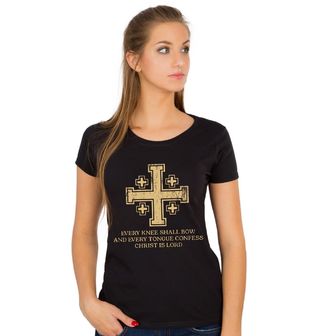 Obrázek 1 produktu Dámské tričko Jeruzalémský Kříž Christ Is Lord