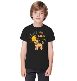 Obrázek 1 produktu Dětské tričko Goldendoodle na Procházce Walk Play Happy Day