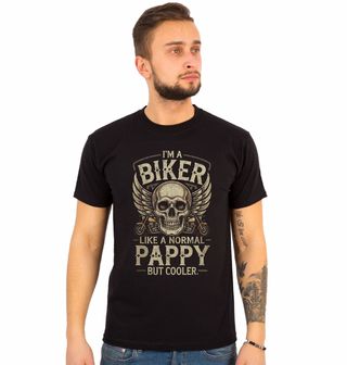 Obrázek 1 produktu Pánské tričko Lebka Táty Motorkáře