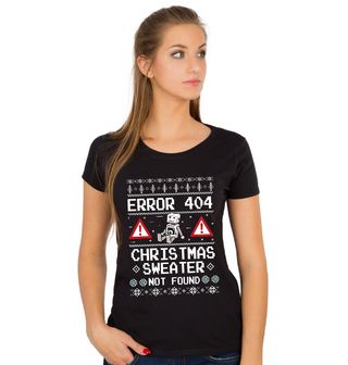 Obrázek 1 produktu Dámské tričko Chyba 404 Vánoční svetr nenalezen Ugly Sweater