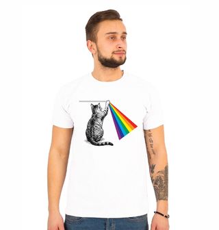 Obrázek 1 produktu Pánské tričko Kočka s Duhou Dark Side of the Moon