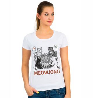 Obrázek 1 produktu Dámské tričko Kočičí mistři Meowjongu