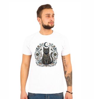 Obrázek 1 produktu Pánské tričko Mystická Kočka v Květech
