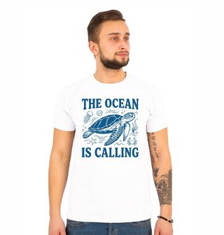 Obrázek 1 produktu Pánské tričko Želva Oceán volá The Ocean Is Calling