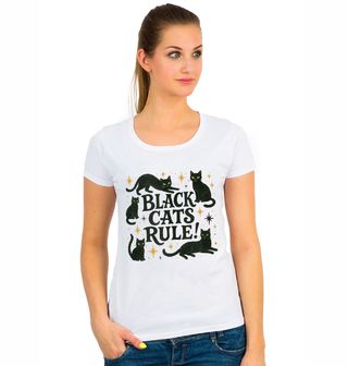 Obrázek 1 produktu Dámské tričko Černé Kočky Vládnou Black Cats Rule