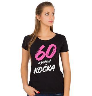 Obrázek 1 produktu Dámské tričko 60 a pořád Kočka