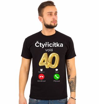 Obrázek 1 produktu Pánské tričko Čtyřicítka volá Phone Call