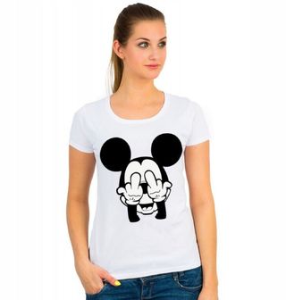 Obrázek 1 produktu Dámské tričko Drsnej Mickey Mouse (Velikost: S)