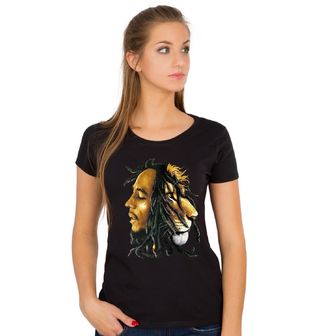 Obrázek 1 produktu Dámské tričko Bob Marley a Lev (Velikost: 3XL)