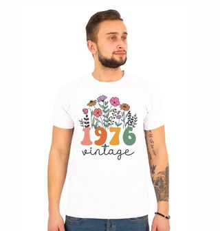 Obrázek 1 produktu Pánské tričko Květinový Vintage Ročník 1976