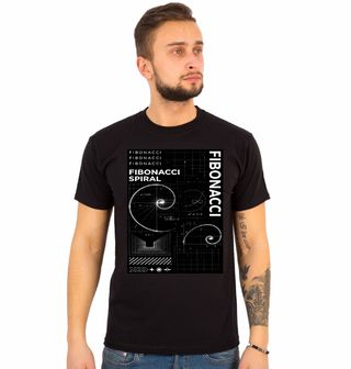 Obrázek 1 produktu Pánské tričko Fibonacciho Posloupnost Fibonacci Spiral