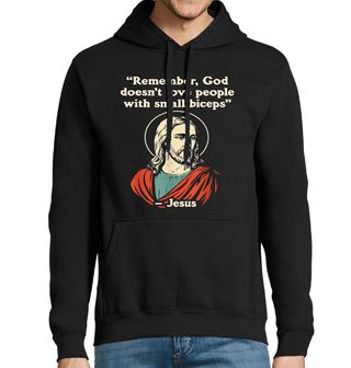 Obrázek 1 produktu Pánská mikina Pamatuj, že Bůh Nemá Rád Malé Bicepsy