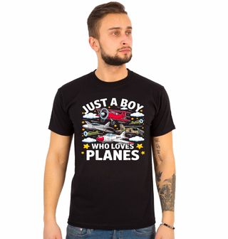 Obrázek 1 produktu Pánské tričko Kluk, který miluje Letadla Just a Boy Who Loves Planes
